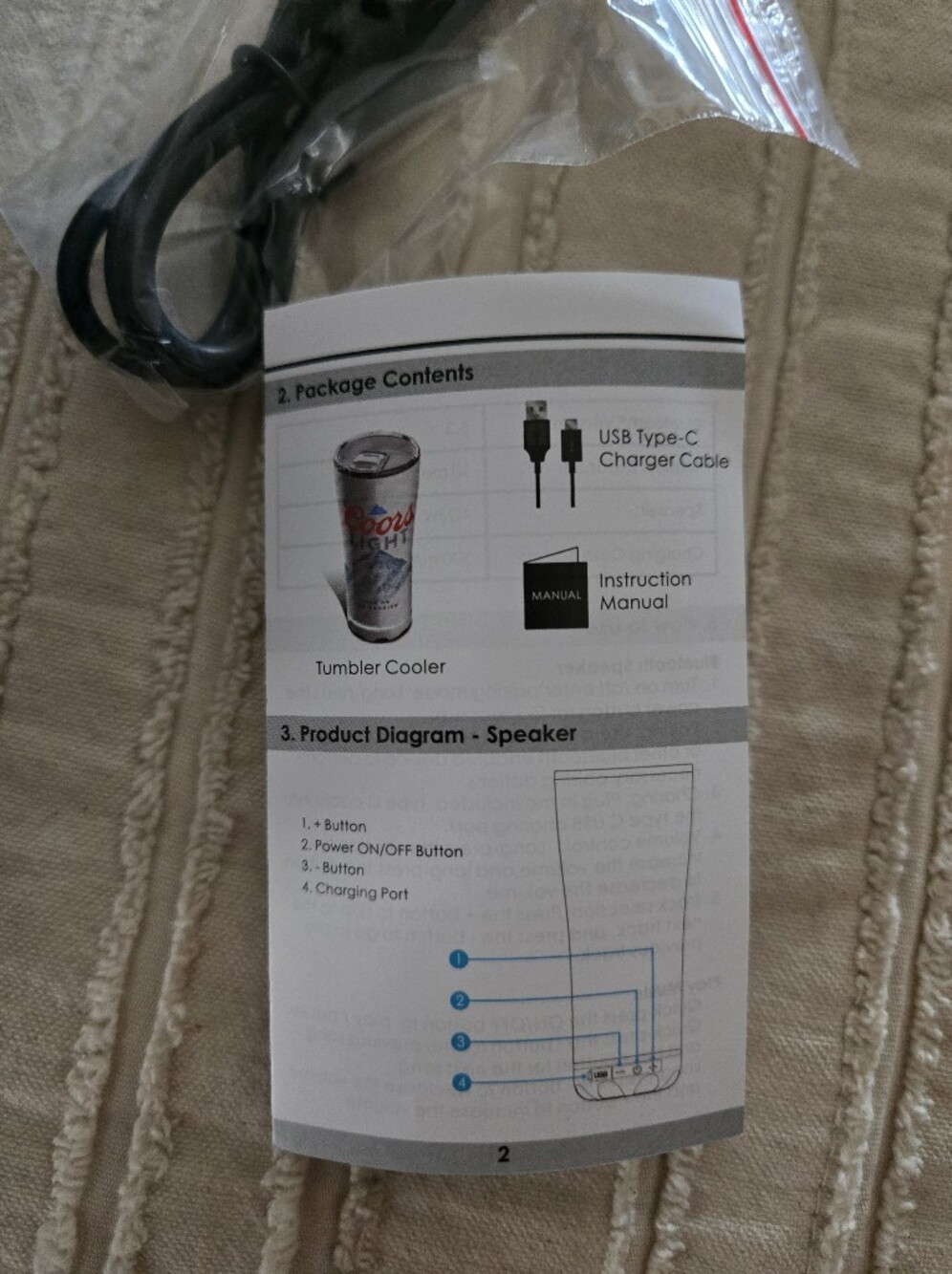 Coor Light Tumbler With Speaker - Picture 7 of 7